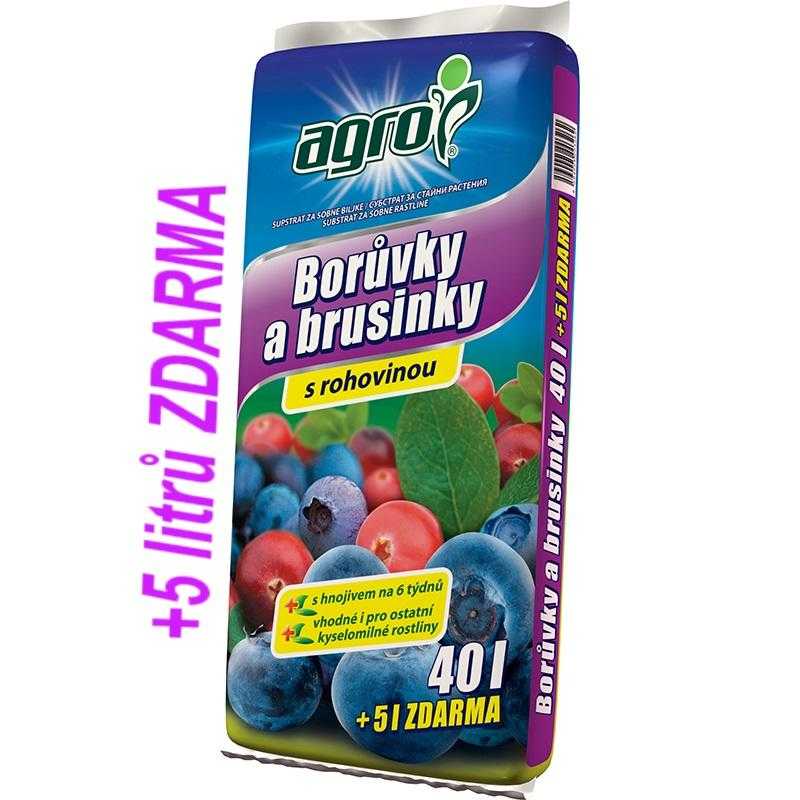 AGRO substrát pro borůvky a brusinky 40 + 5 l zdarma Baumax