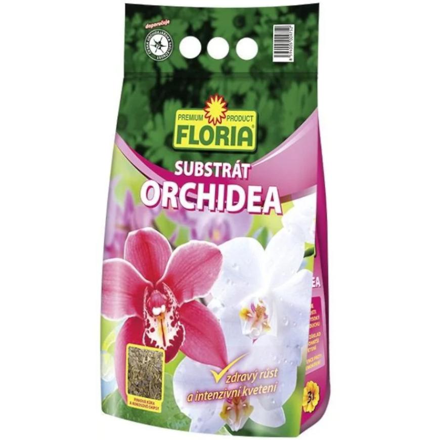 FLORIA substrát orchideje 3 l - taška s odnosným uchem Baumax