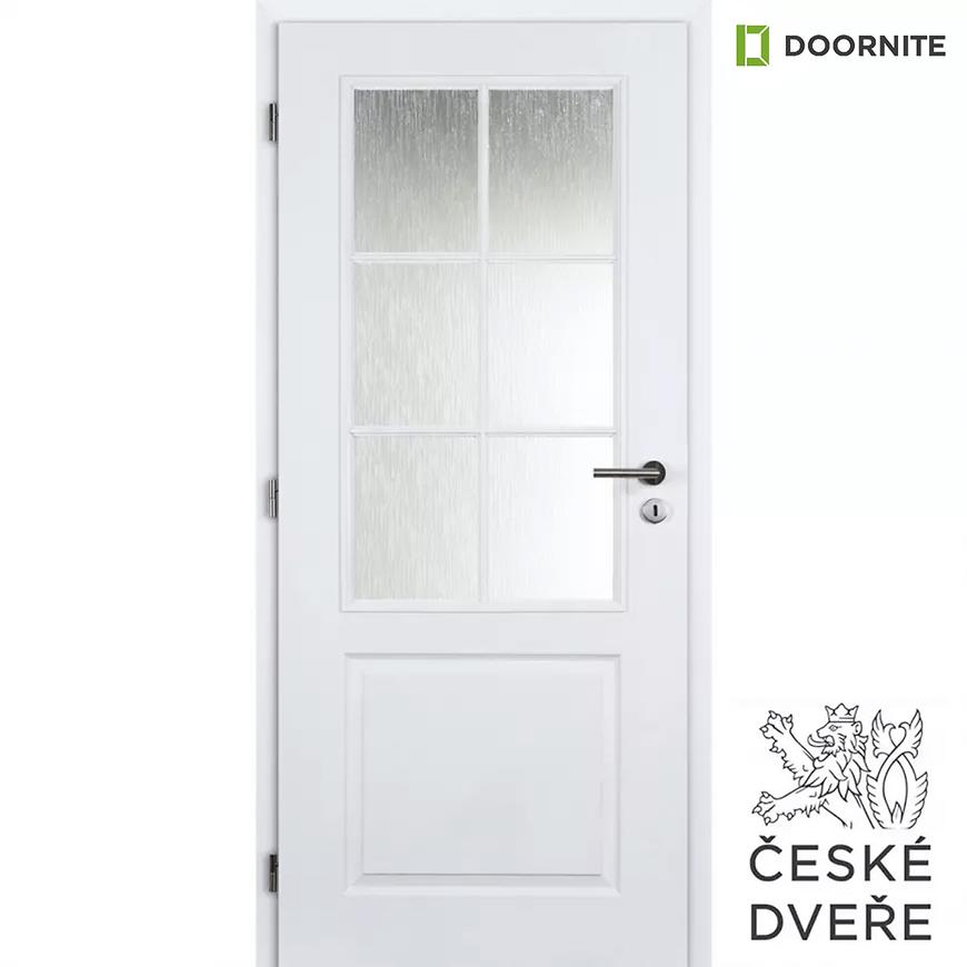 Interiérové dveře Aulida 2/3 Sklo Bílé 60L DOORNITE