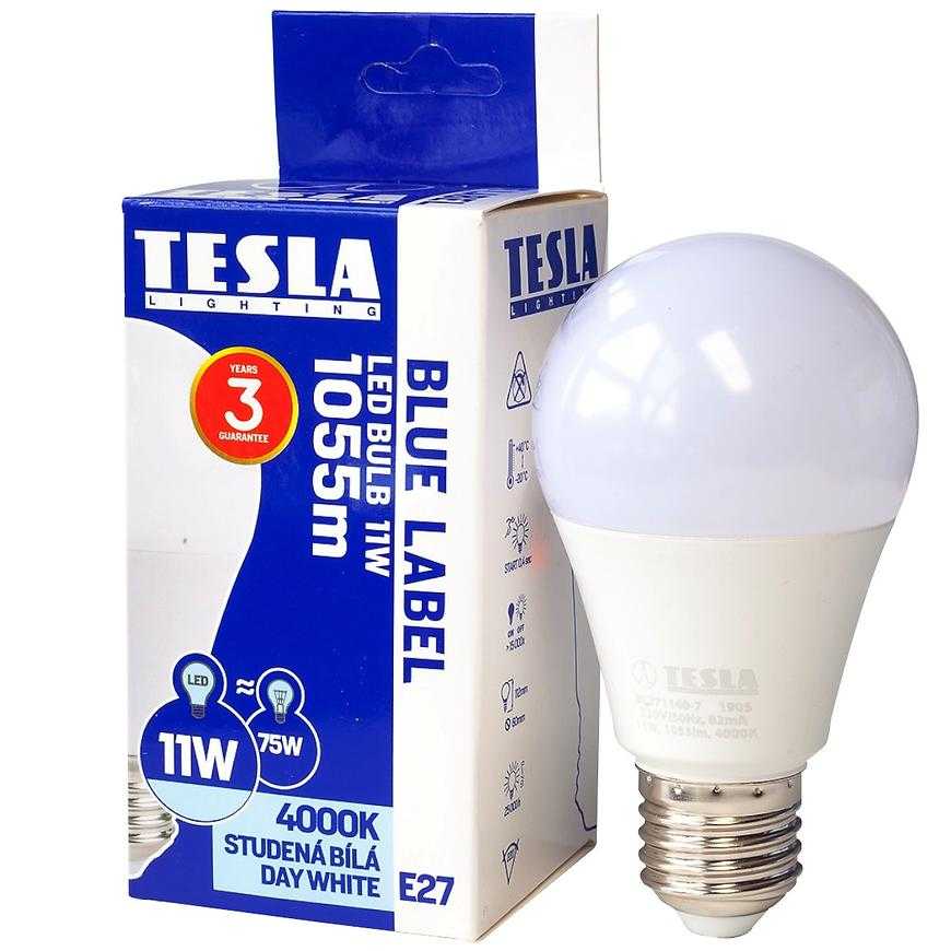 LED žárovka Bulb 11W E27 4000K Tesla