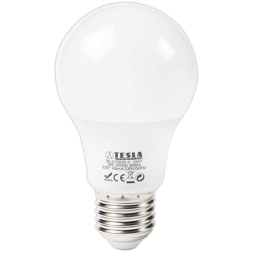 LED žárovka Bulb 9W E27 3000K Tesla