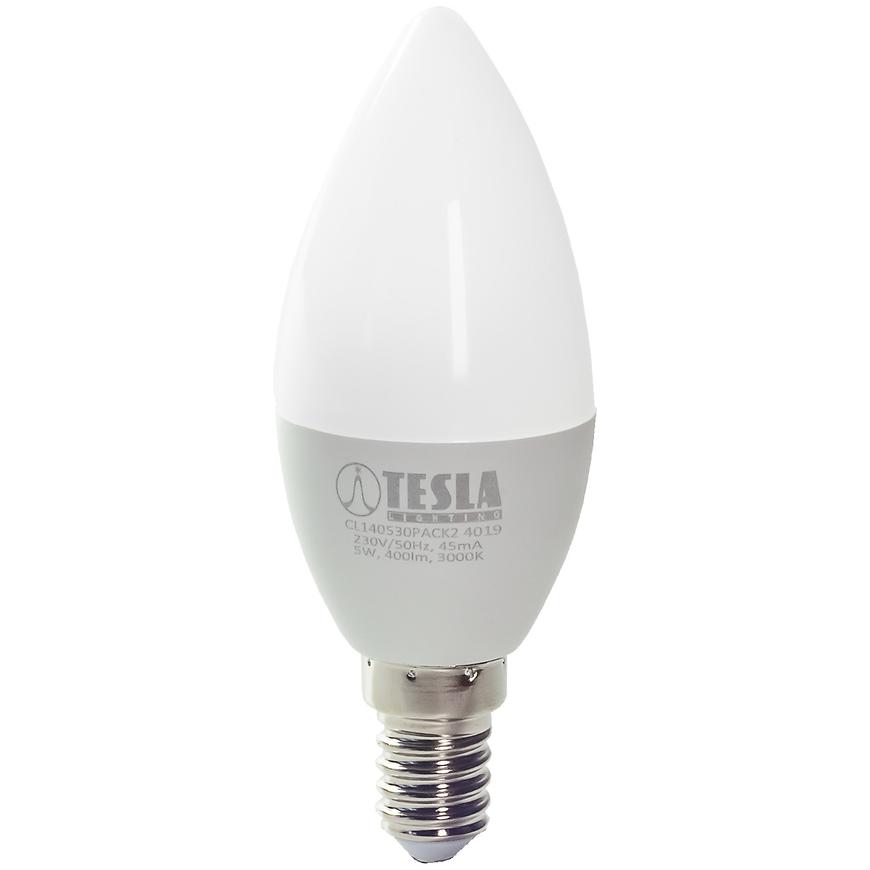 LED žárovka Candle svíčka 5W E14 3000K Tesla