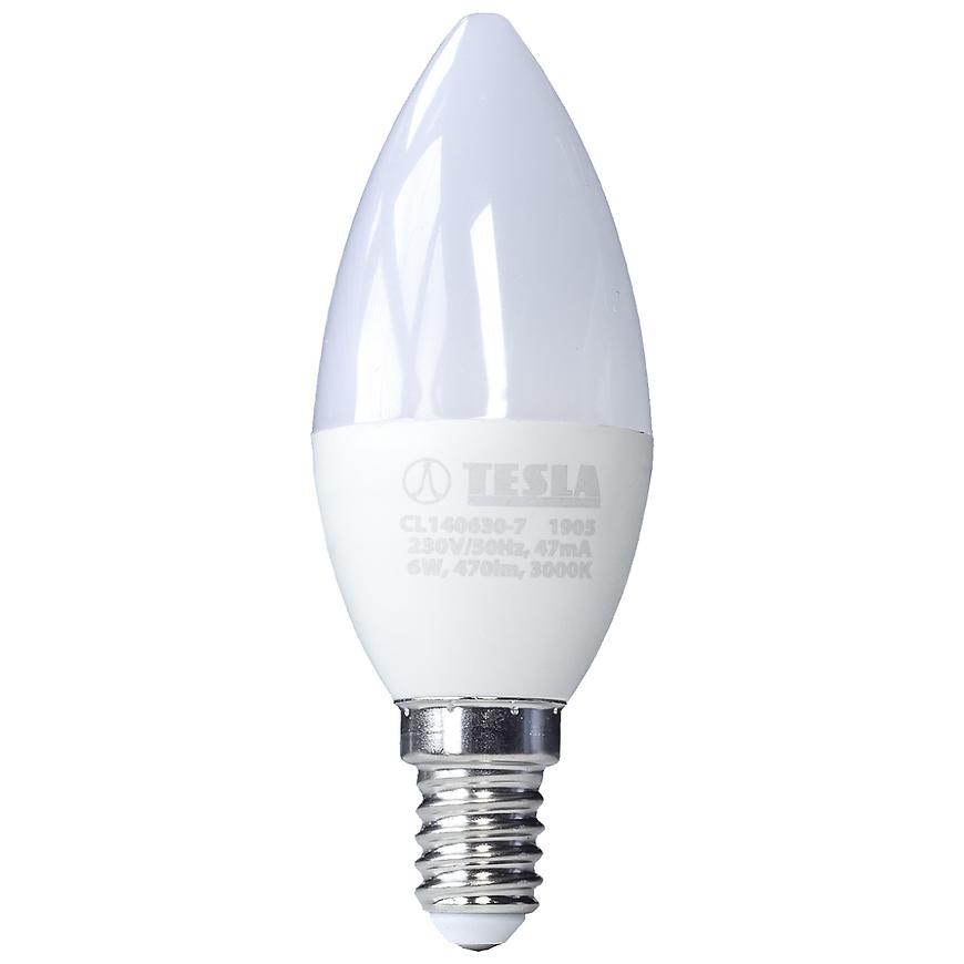 LED žárovka Candle svíčka 6W E14 3000K Tesla