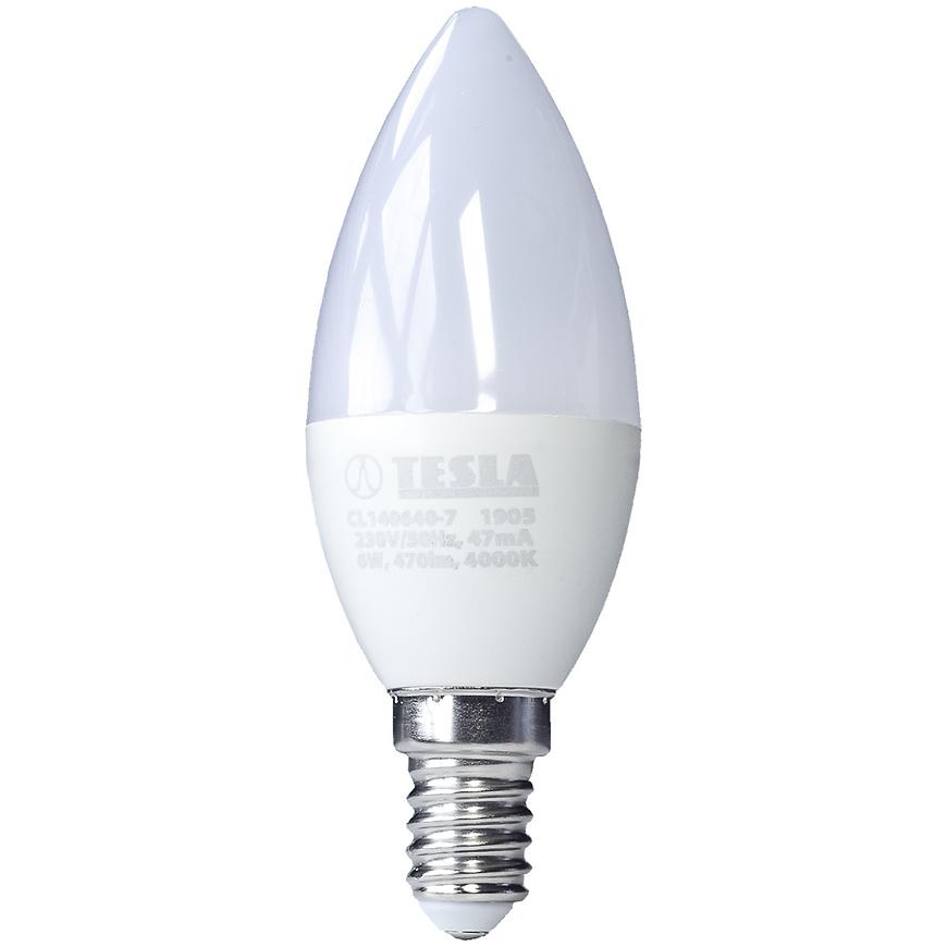 LED žárovka Candle svíčka 6W E14 4000K Tesla