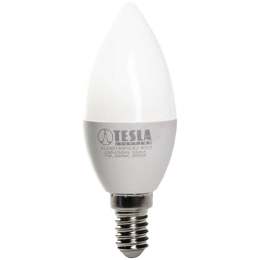 LED žárovka Candle svíčka 7W E14 3000K Tesla