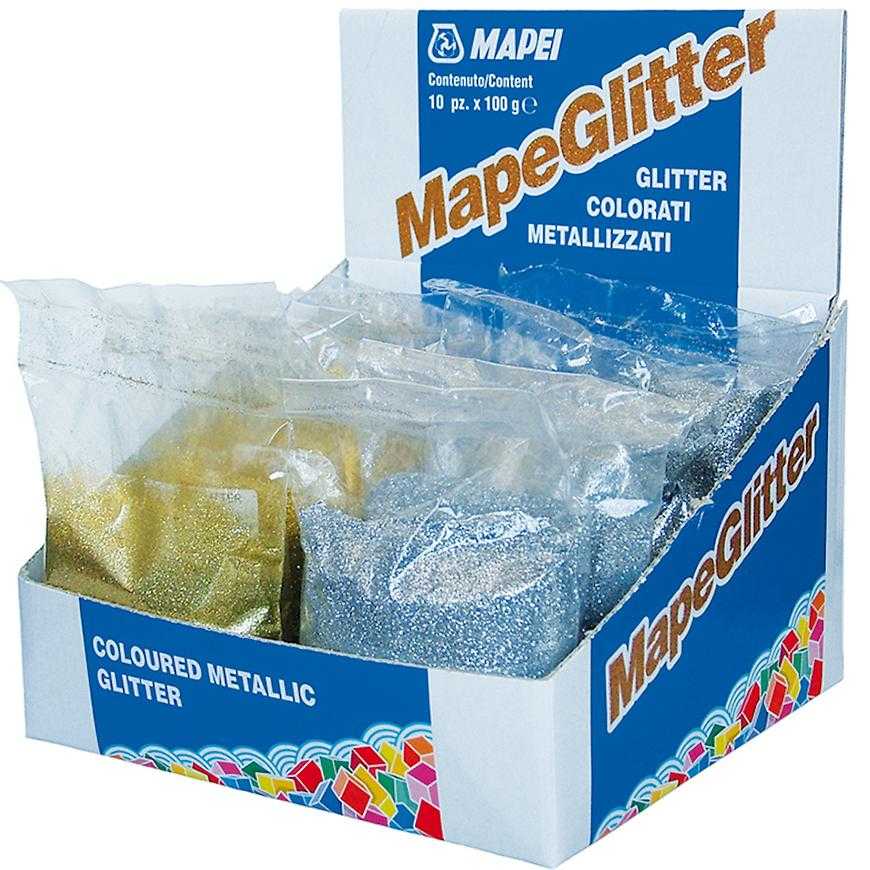 Metalické třpytky Mapeglitter stříbrné 100g Mapei
