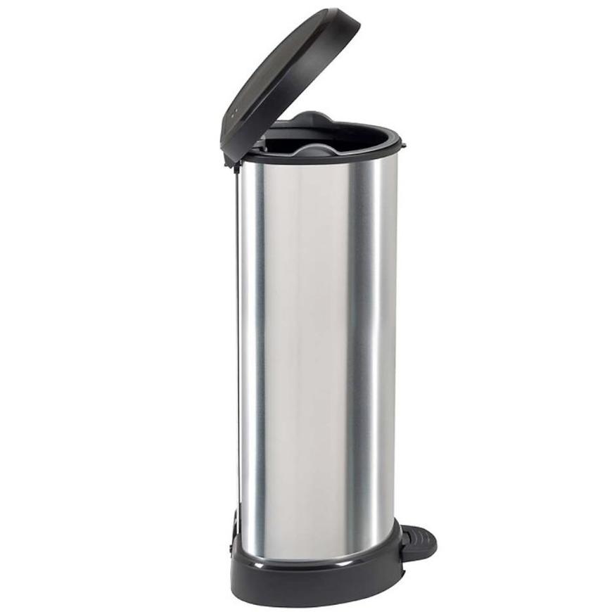 Odpadkový koš s pedálem deco bin 40l 181125 čer./stříbr Baumax