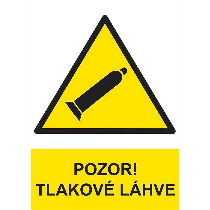 Pozor! Tlakové láhve (žlutá) A4 Baumax