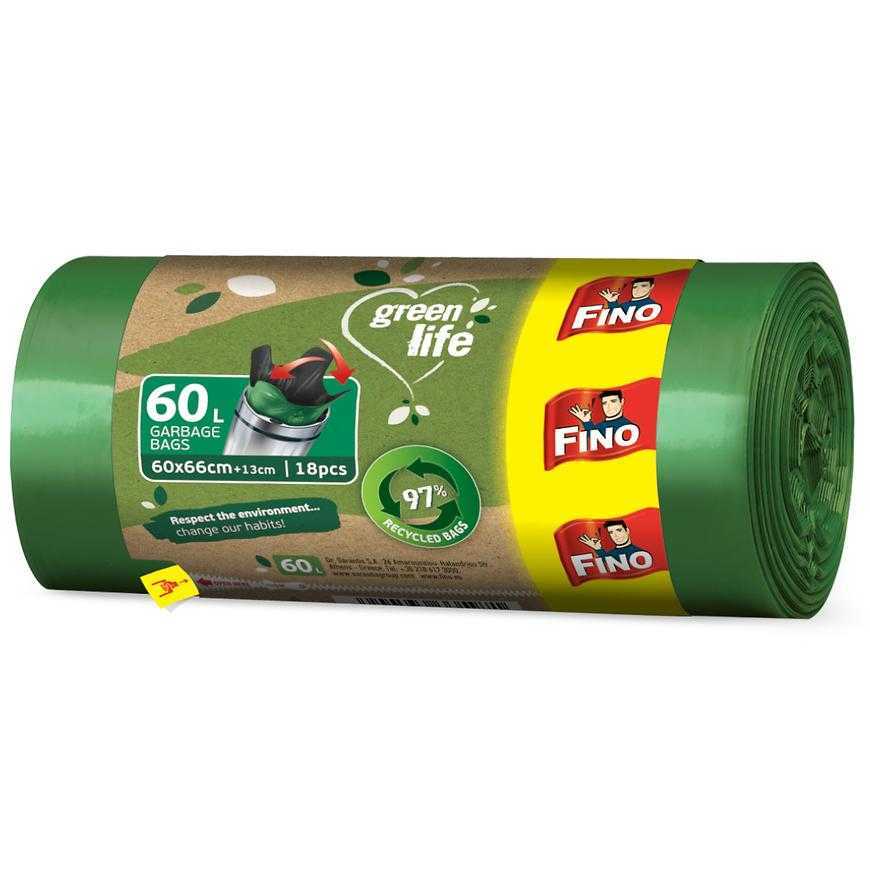 Pytle na odpad Fino green life 60l 18 ks Baumax