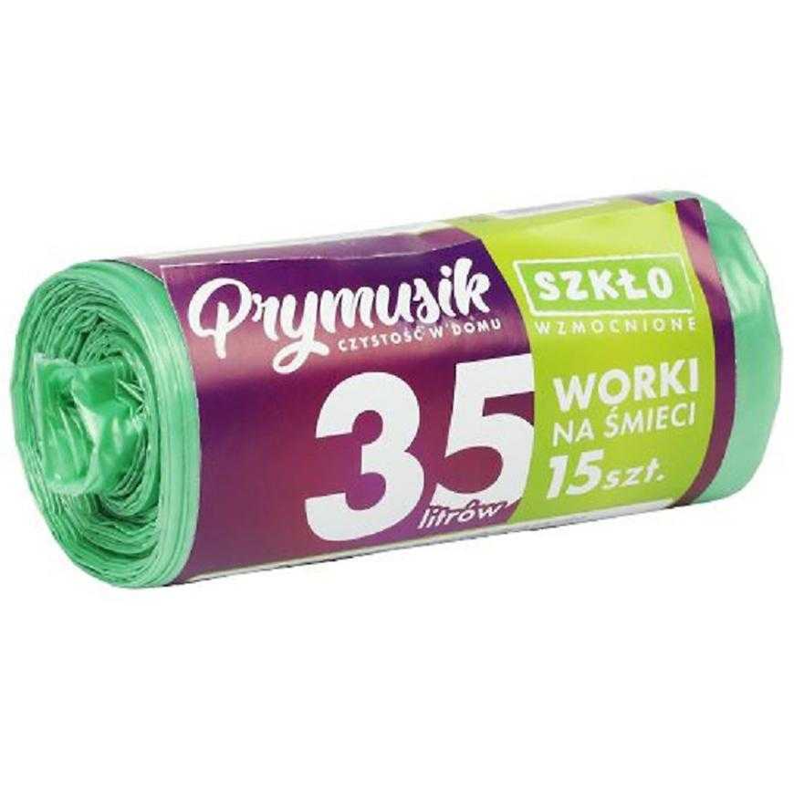 Pytle na odpadky zelený Prymusik 35l 15ks sklo Baumax