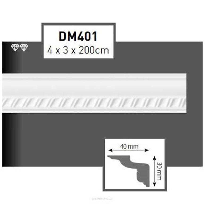 Stropní lišta DM401 4X3X200 CM Baumax