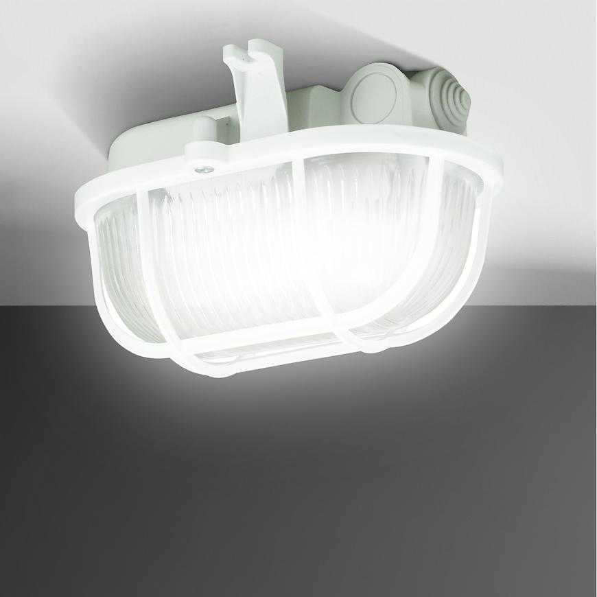 Svitidlo 90046 OVAL IP54 60W BÍLÁ Baumax