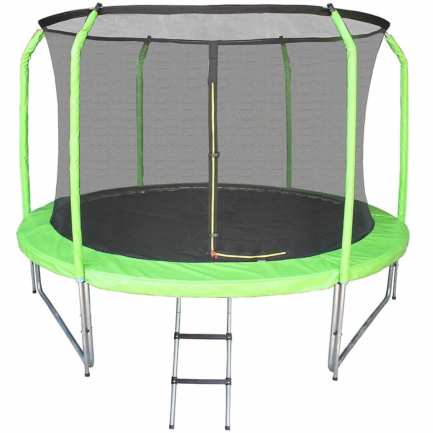 Trampolína COMFORT 244cm zelená s žebříkem Baumax