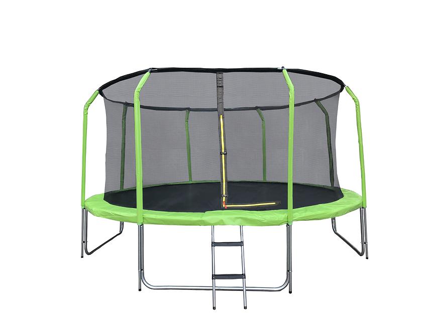 Trampolína COMFORT 427cm zelená s žebříkem Baumax