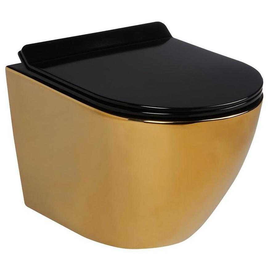 Závěsná mísa Alice II Slim gold/black se sedátkem Baumax