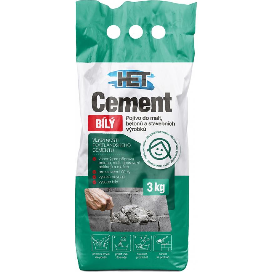 Cement bílý 3kg Het