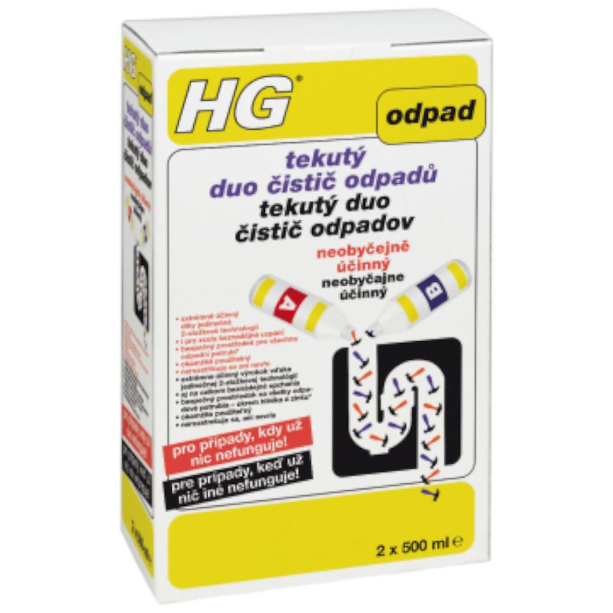 HG tekuty´ duo čistič odpadů 1l HG