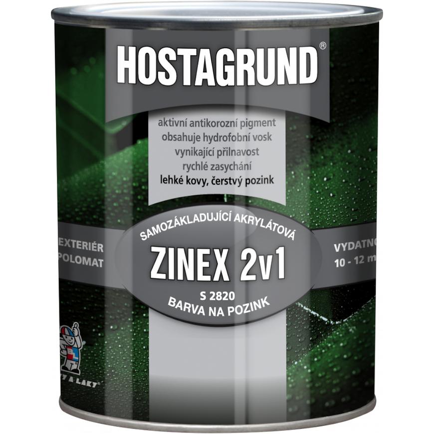 Hostagrund zinex RAL9006 stříbrná 0.6l Hostagrund