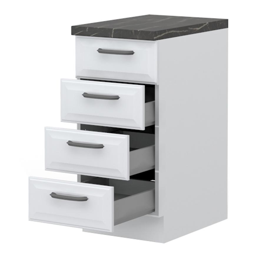 Kuchyňská skříňka Evia r-40-4mbox/4 4s pearl grey matná Baumax