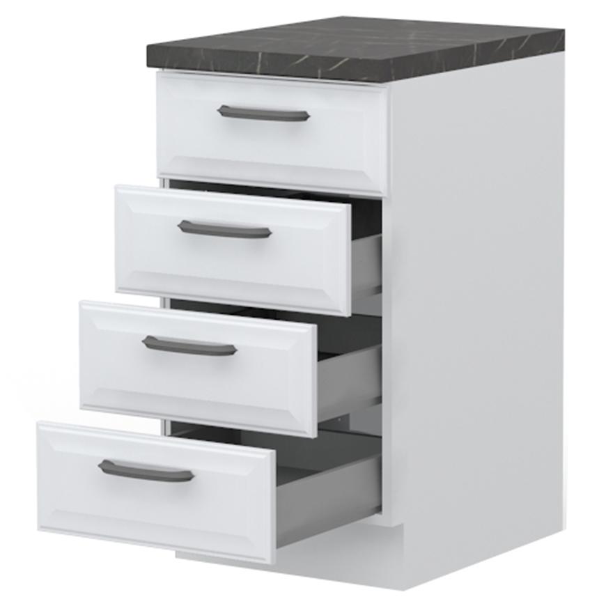 Kuchyňská skříňka Evia r-45-4mbox/4 4s pearl grey matná Baumax