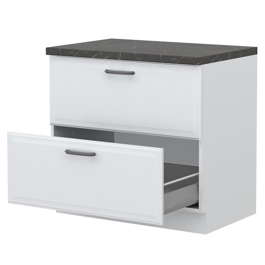 Kuchyňská skříňka Evia r-90-2mbox/4 pearl grey matná Baumax