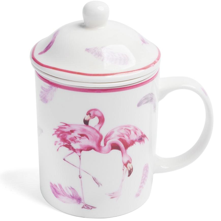 Porcelánový hrníček se sítkem Flamingo 330ml Baumax