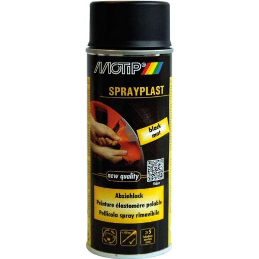 Sprej Sprayplast cerný mat 400ml Motip