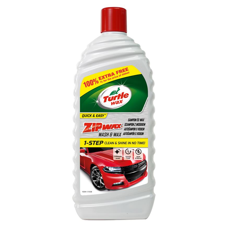 Turtle Zip Wax Autošampon s voskem 500 ml +100 % zdarma Turtle wax