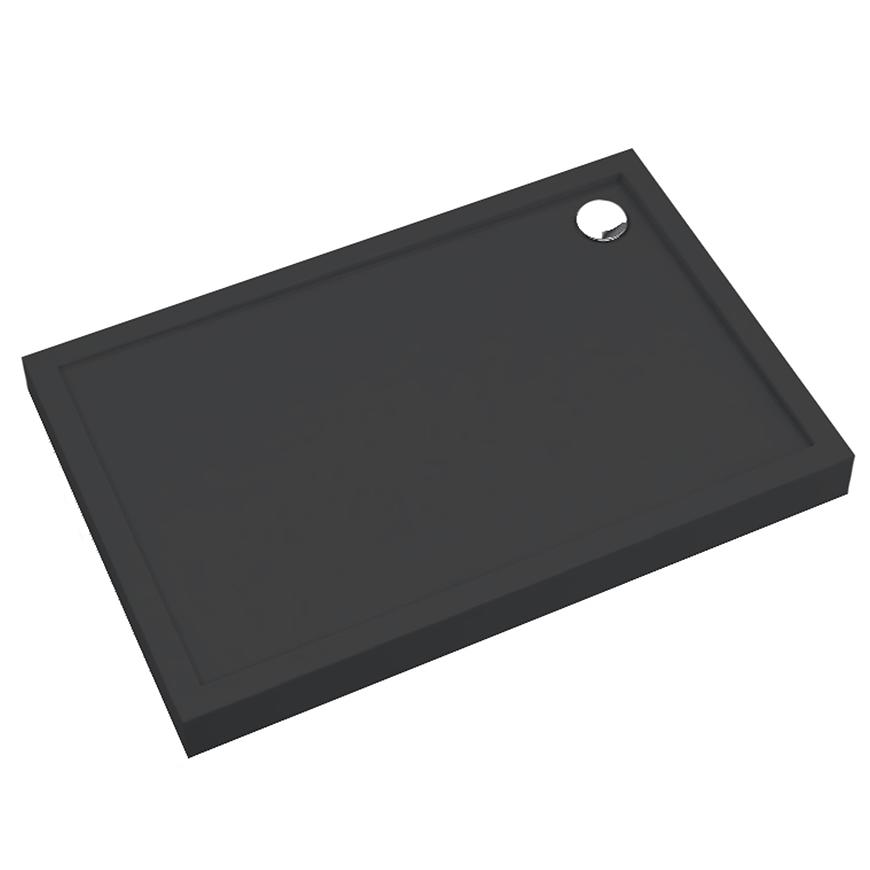 Vanička obdélníková Black Mat 80x100x12 Espera Plus AQM4636CMG SCHEDPOL