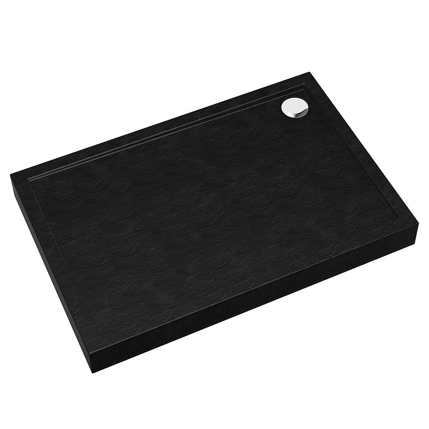 Vanička obdélníková Black Stone 80x120x12 Espera Plus AQM4638CST SCHEDPOL