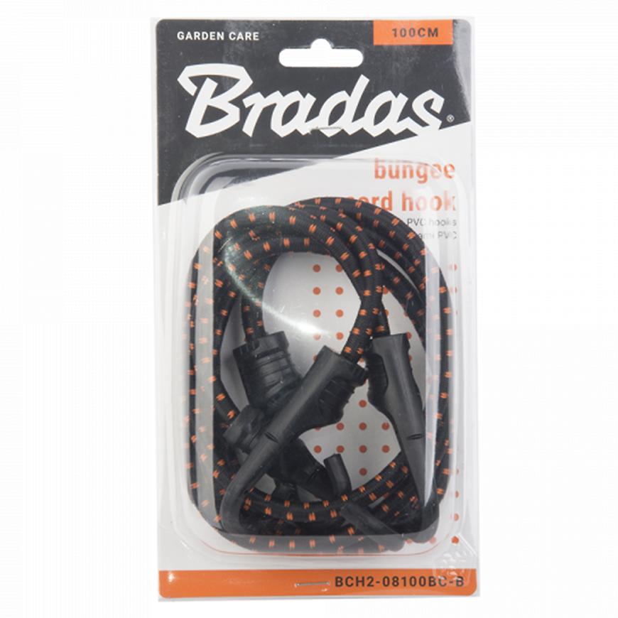 Upínací guma s PVC háky Bungee Cord Hook 2 ks x 100 cm Bradas