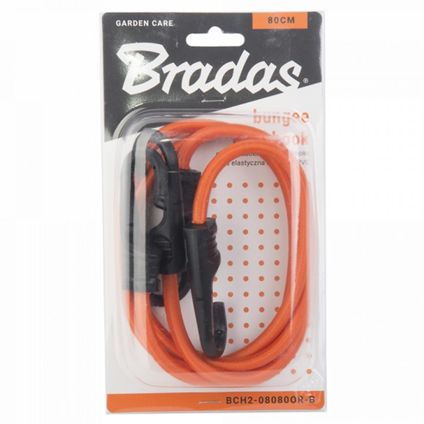 Upínací guma s PVC háky Bungee Cord Hook 2 ks x 80 cm Bradas