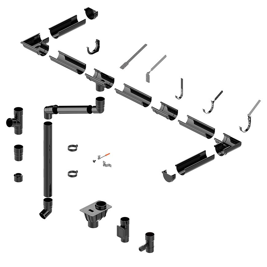 Žlabové čelo pravé 125 mm Bryza bílá CELLFAST BRYZA