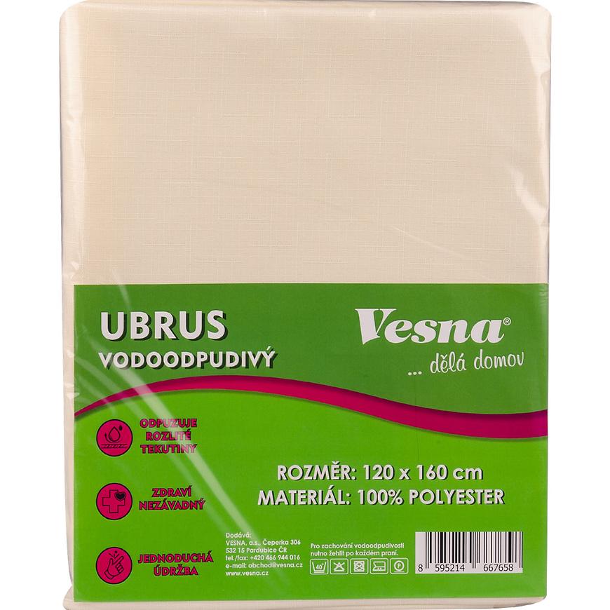 Ubrus 120x160 vodoodpudivá úprava smetanová Vesna