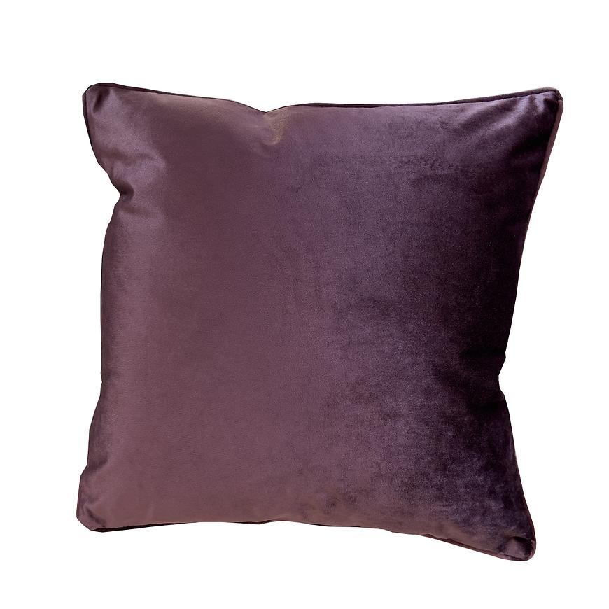 Polštář Velvet plain NL 174-27 45x45 purpurový Baumax