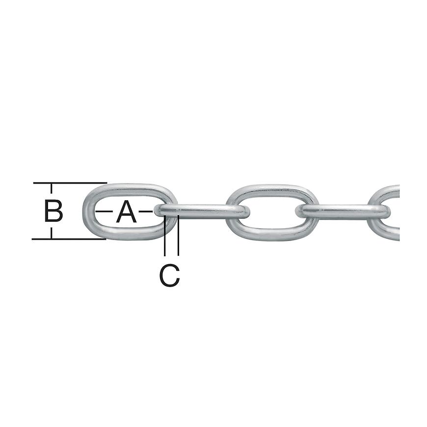 Řetěz ocel din766 5mm zn Vormann