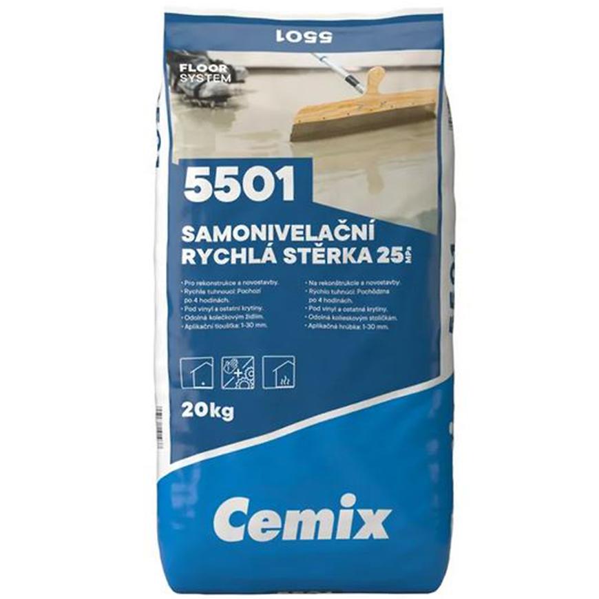 Cemix rychlá samonivelační stěrka 25 MPa 20 kg Cemix