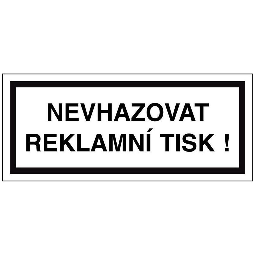 Nevhazovat reklamní tisk 70x30 mm samolepka Walteco