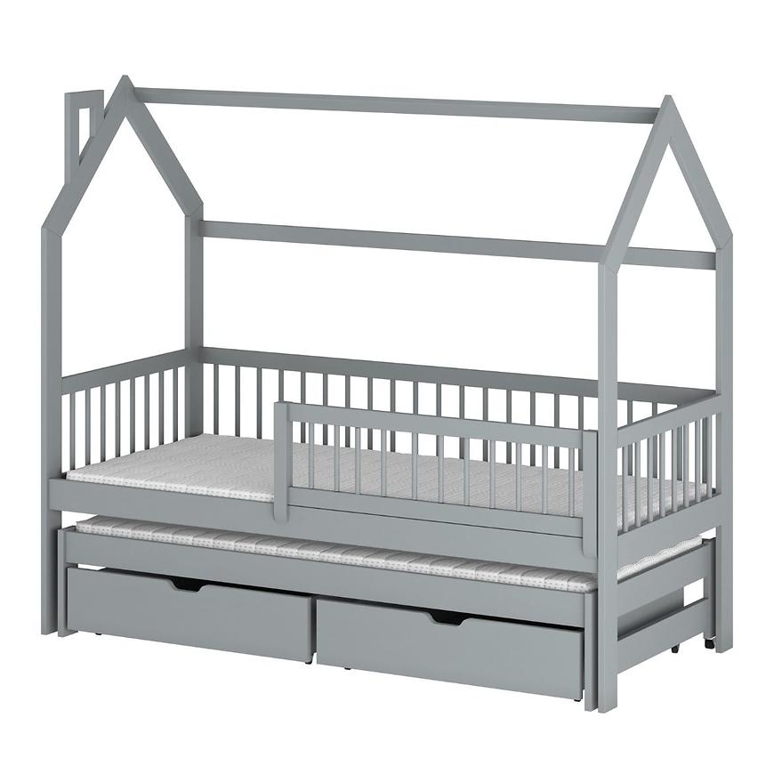 Posteľ Domček Papi 90x200 grey Baumax