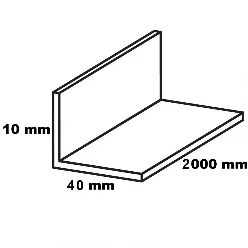 Profil uholníkový PVC cerny lesk 20x25x2000 Baumax