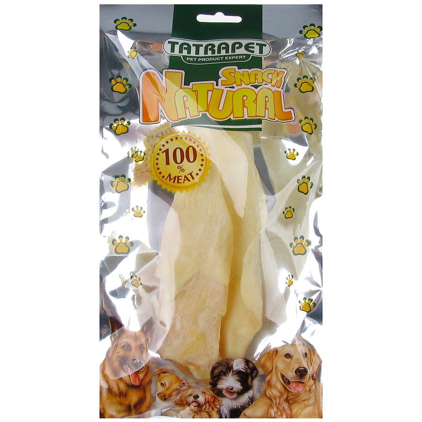 Sušené ucho hovězí bílé 20-25 cm 1 ks Snack Natural Tatrapet