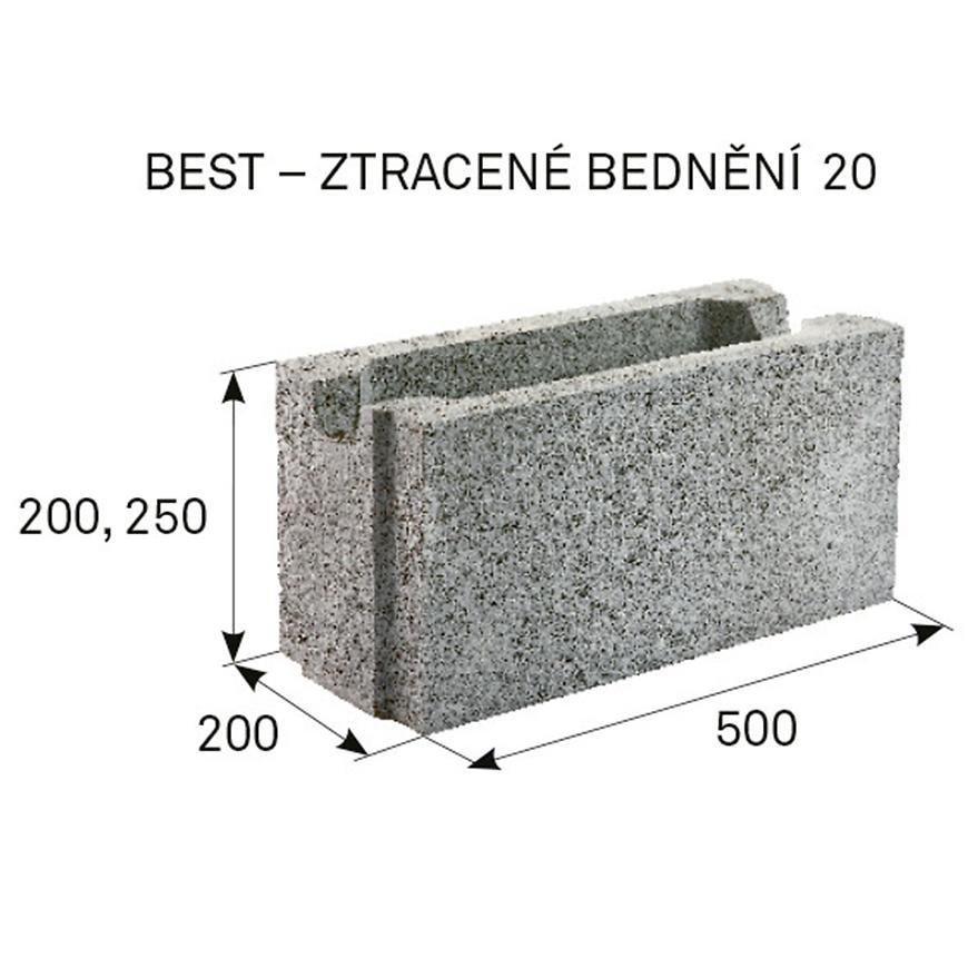 Ztracené Bednění 20/25/50 Cm Přírodní