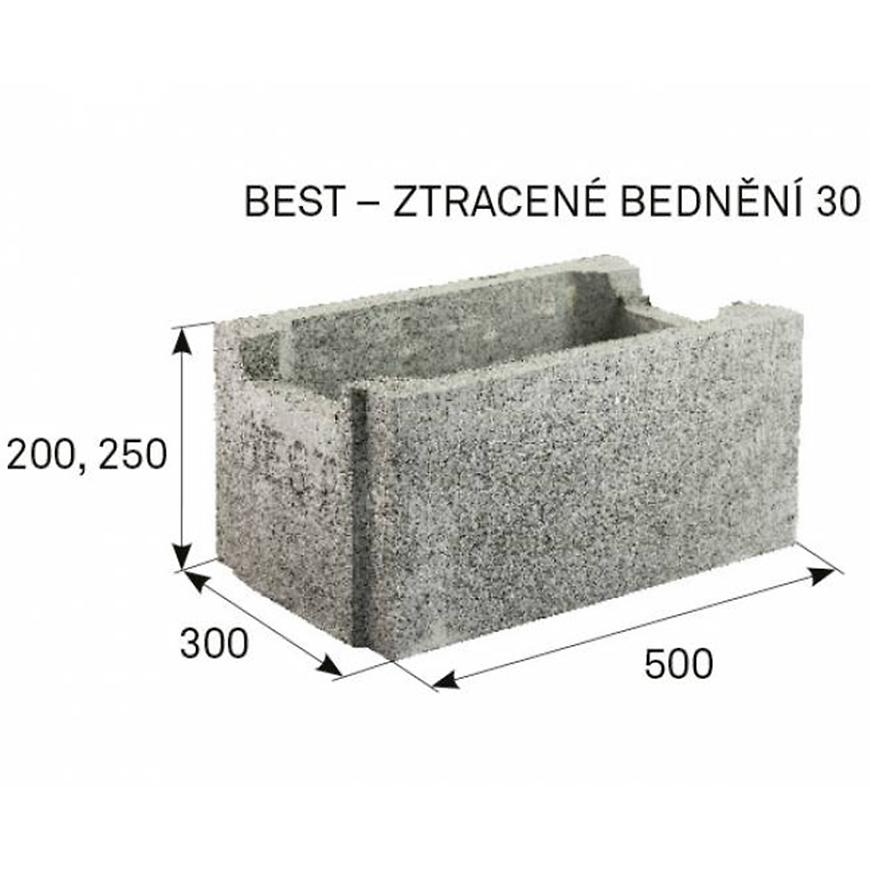 Ztracené Bednění 30/25/50 Cm Přírodní