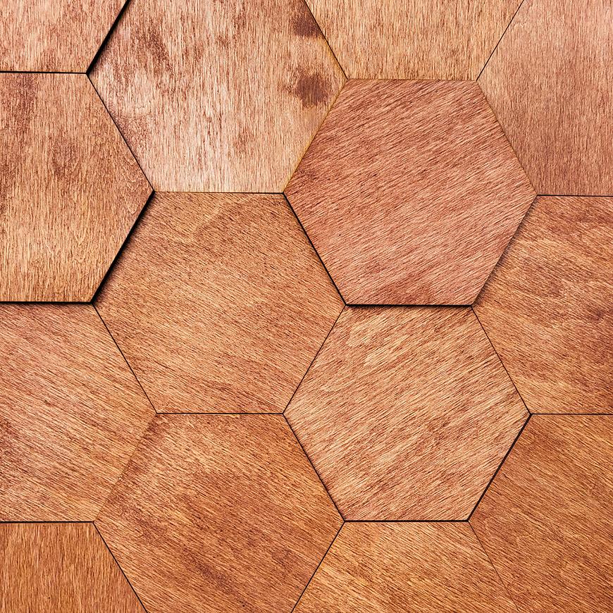 Dekorativní panel Hexagon mahagon Baumax