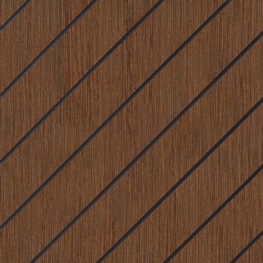 Frézovaný panel Quadro Diagonal wenge 40x40 cm MDF Ekokompleks