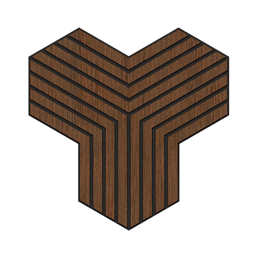 Frézovaný panel Triple wenge MDF Ekokompleks